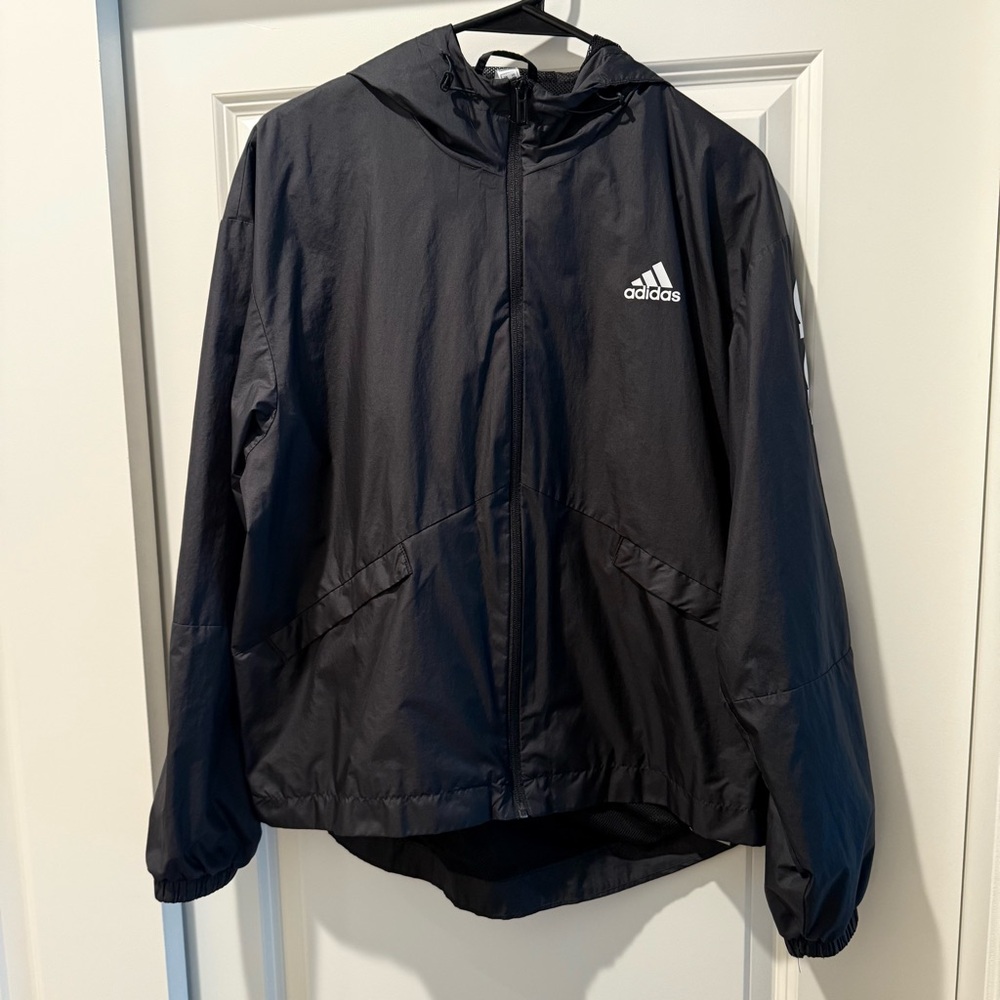 Adidas Black Windbreaker Jacket